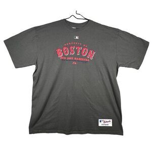 Vintage Boston Red Sox MLB Men's Majestic‎ Charcoal  Team T-Shirts Tee 2XL